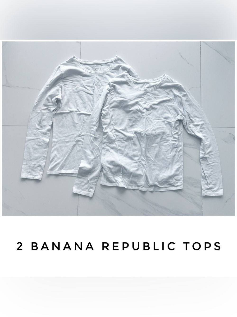 2 Banana Republic tops size Medium white long sleeve